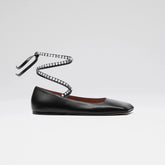 ANE LACE UP FLAT BLACK