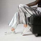 Calf leather and laminated calf leather Bianco