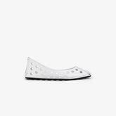 PERFO BALLET FLATS IN CALFSKIN WHITE