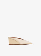 ALAIA DUNE CUBE THONG MULES IN SATIN
