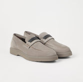 Suede penny loafers grey