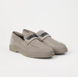 Suede penny loafers grey