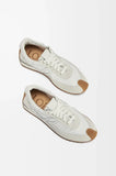Suede and nylon smooth sneakers