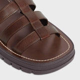 CLEA TRIOMPHE GLADIATOR SANDAL IN CALFSKIN - VEGETAL TANNING