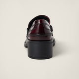 Brushed leather loafers