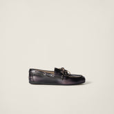 Unlined bleached leather loafers