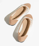 Ballet flats Raffia White & Beige