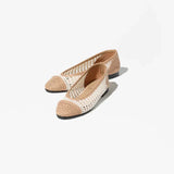 Ballet flats Raffia White & Beige