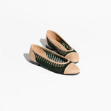 Ballet flats Raffia Black & Beige