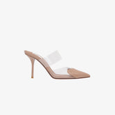 LE COEUR MULES IN PATENT CALFSKIN flesh-colored