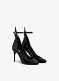 DECOLLETE PUMPS IN PATENT LEATHER BLACK