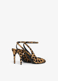 DECOLLETE SLINGBACKS IN LEOPARD HAIRCALF leopard print