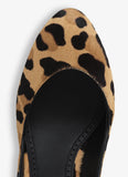 DECOLLETE SLINGBACKS IN LEOPARD HAIRCALF leopard print