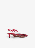 LE COEUR SLINGBACKS IN PATENT LAMBSKIN RED