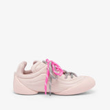 Women's Crackled Leather Flexion Sneaker in Pink