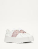 ROCKSTUD UNTITLED SNEAKER IN CALFSKIN WITH MICRO STUDS WHITE