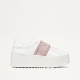 ROCKSTUD UNTITLED SNEAKER IN CALFSKIN WITH MICRO STUDS WHITE