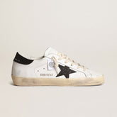 goldengoose Super-Star with a black Swarovski crystal star and heel tab
