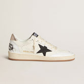 goldengoose Ball Star in nappa with glitter star and metallic nappa heel tab