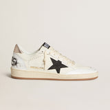 goldengoose Ball Star in nappa with glitter star and metallic nappa heel tab