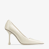 jimmychoo lxia 95 Latte Patent Leather Pumps