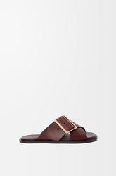 loewe Petal Belt flat sandal in vegetable-tanned calfskin