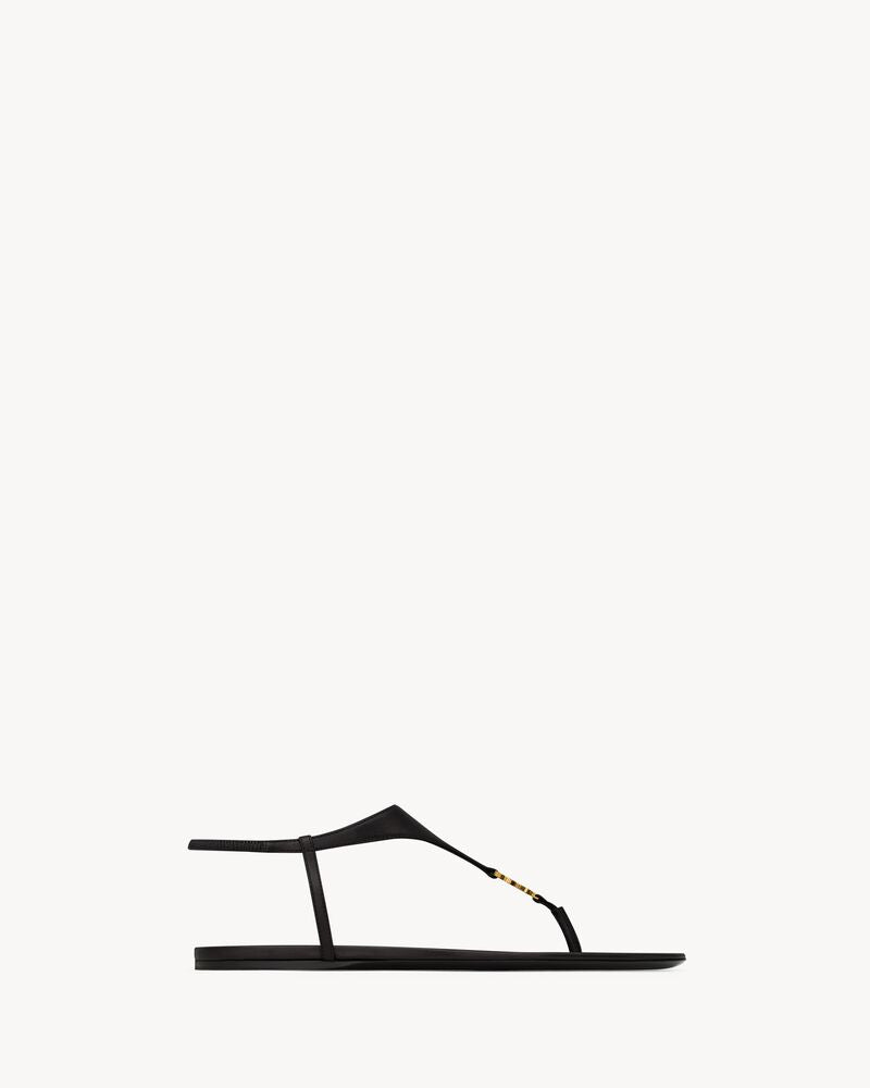Saint Laurent cassandra sandals in smooth leather