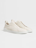 Men's Deerskin Triple Stitch Sneakers white