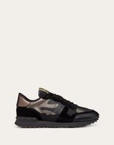 valentino ROCKRUNNER CAMOUFLAGE NOIR METALLIC SNEAKER