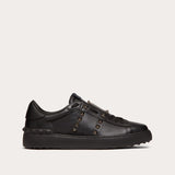 ROCKSTUD UNTITLED NOIR CALFSKIN LEATHER SNEAKER BLACK