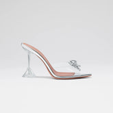 Rosie Slipper Black Satin white