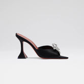 Rosie Slipper Black Satin