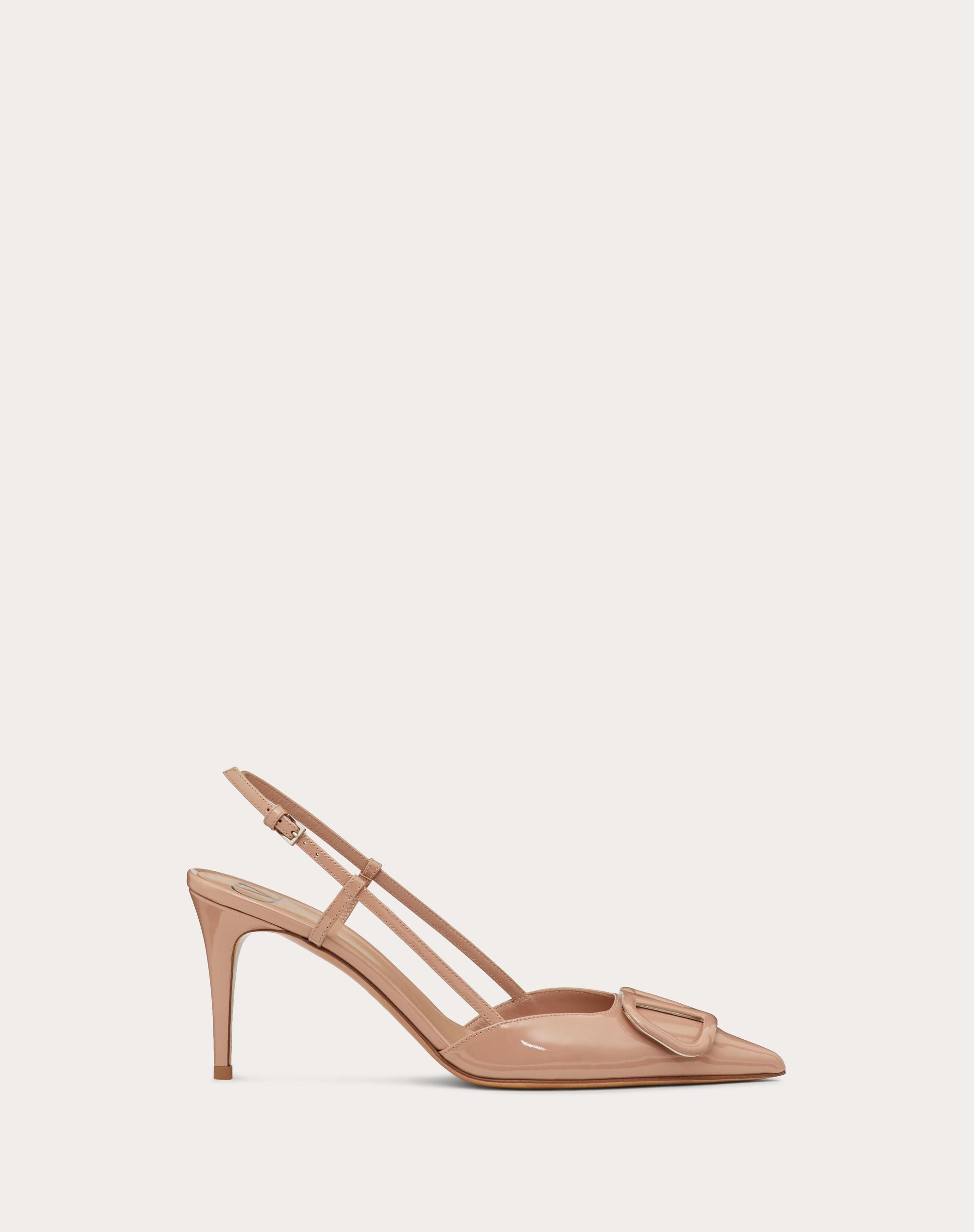 valentino VLOGO SIGNATURE PATENT LEATHER SLINGBACK PUMP