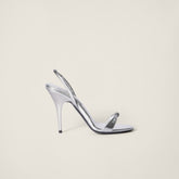 Metallic leather sandals