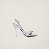 Metallic leather sandals