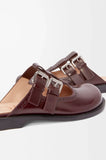 Cowhide Campo Mary Jane Mules