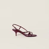 Patent leather sandals with buckles