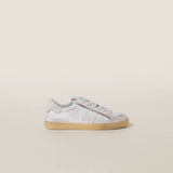 Bleached leather sneakers
