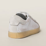 Bleached leather sneakers