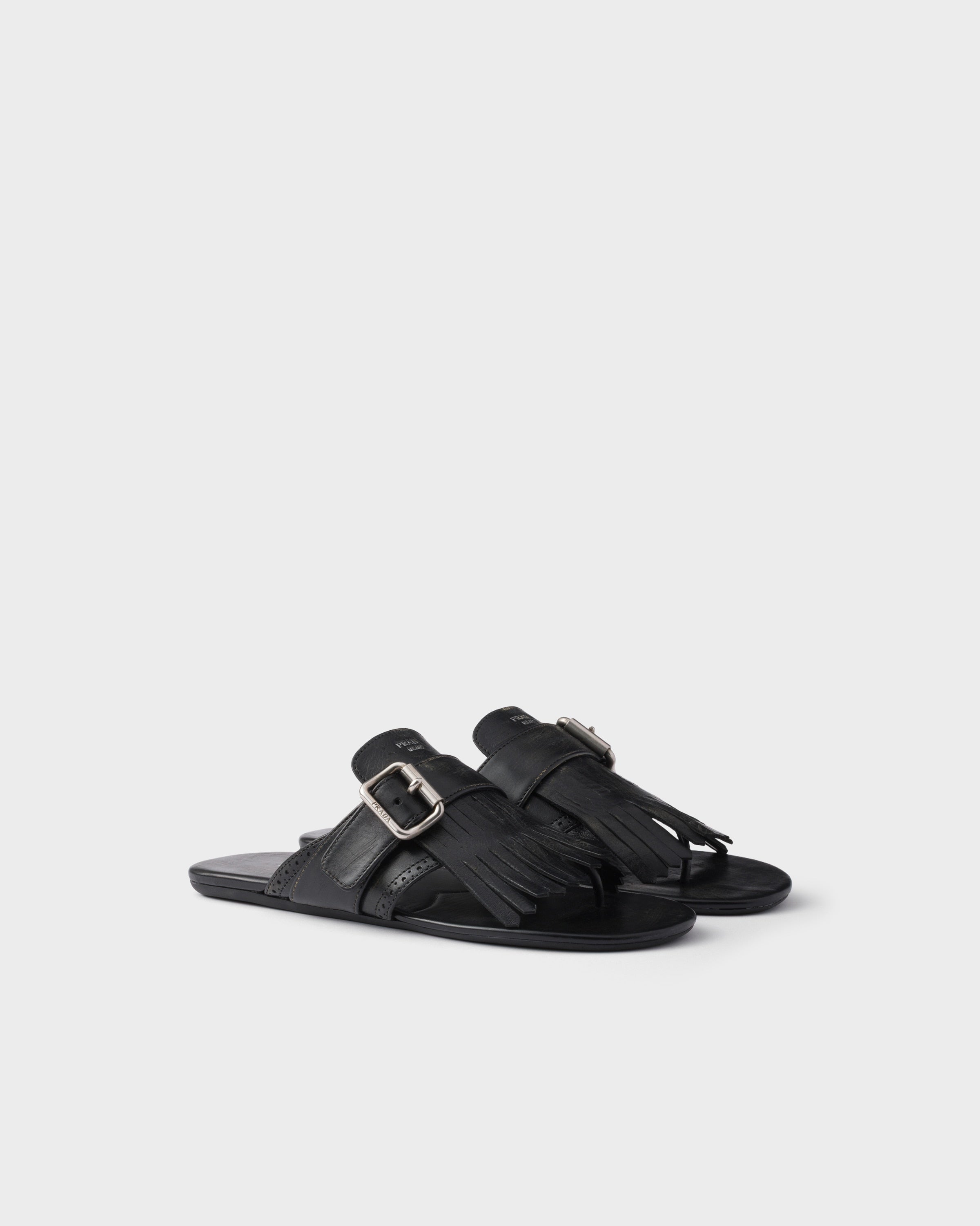 Shuffle leather thong sandals