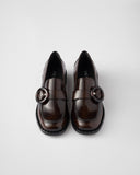 Brushed leather loafers
