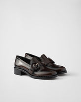 Brushed leather loafers