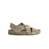 Ease Buckle sandal in brushed suede Khaki Green