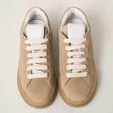 Bleached suede sneakers