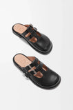 Cowhide Campo Mary Jane Mules