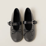 Calf leather ballerina flats