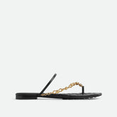 Leaf Flat Sandal black