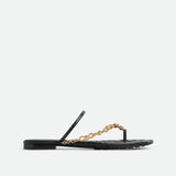 Leaf Flat Sandal black
