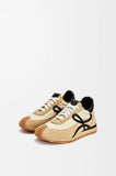 Suede and nylon smooth sneakers