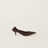 Ruches suede pumps